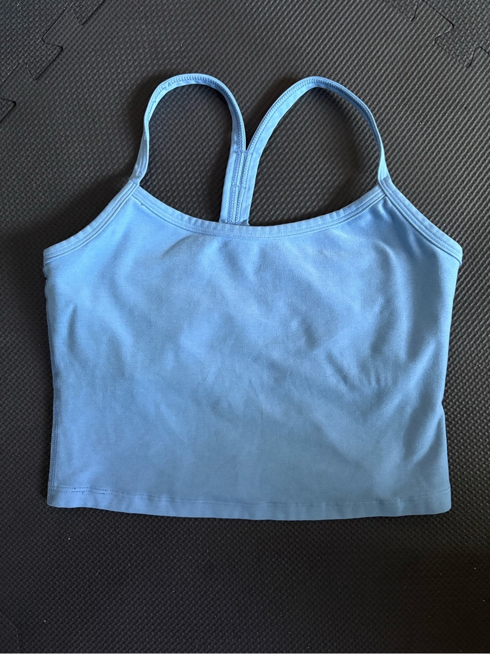 Beyond Yoga Spacedye Powder Blue Slim Racerback Crop Tank Size S